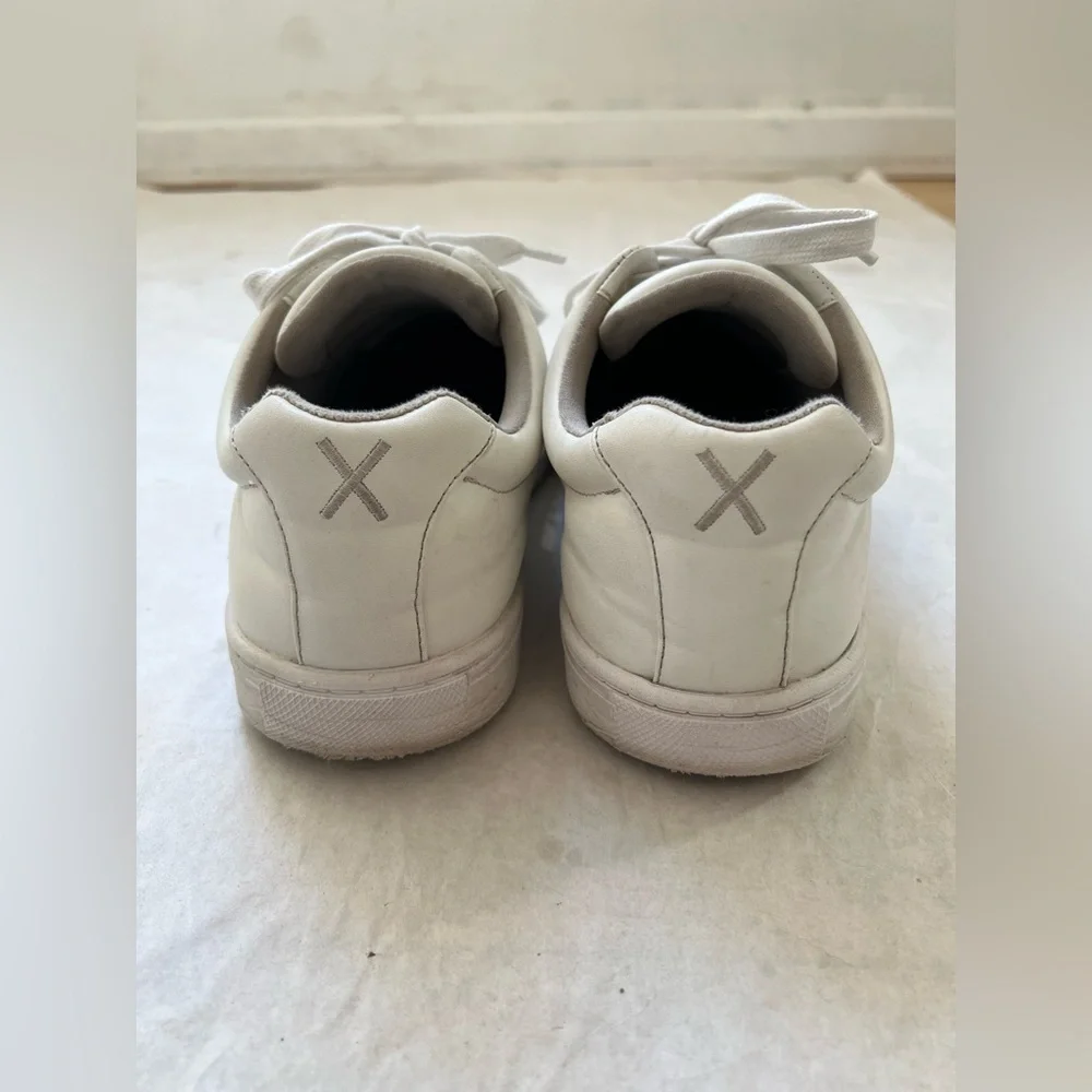 Projext Men’s Scooter One Leather Low-Top Sneakers White Lace Up Sz 8.5 US 41 EU